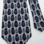 ALFANI HEXAGON RECTANGLE SILVER BLUE BLACK MEN NECK Tie Men Designer EUC
