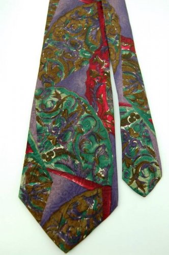 STANLEY BLACKER ABSTRACT PURPLE RED BROWN MEN NECK TIE Men Designer Tie EUC