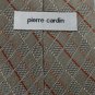 PIERRE CARDIN STRIPES SILVER ORANGE PINK MEN NECK TIE Men Designer Tie EUC