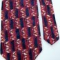 #1A GEORGE MACHADO MAROON NavyBlue ART DECO MEN NECK TIE