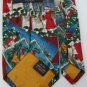#1A FERRELL REED CHRISTMAS PATCHES RED BLUE MEN NECK TIE
