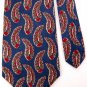 PULSE FEATHERS BLUE RED GREEN SILK TIE NECK TIE Men Designer Tie EUC