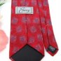 #1A Vintage Envoy Red Green Abstract Narrow Men Neck Tie