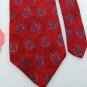 #1A Vintage Envoy Red Green Abstract Narrow Men Neck Tie