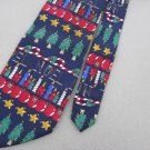 Kenneth Roberts Christmas Holiday Tree Ornament Neck Tie Men Designer Tie EUC