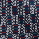 #1A New LUCA FRANZINI ITALY WHITE NavyBlue CHAIN NECK TIE