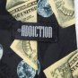 New ADDICTION MONEY BILLS BLACK GREEN MEN NECK TIE Men Designer Tie EUC