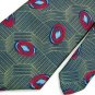 RETRO BLACK TAN MAROON SILK NECKTIE TIE Men Designer Tie EUC