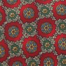 #1A MALLORY & CHURCH FLORAL FLOWER RED GRN LEAVE NECK TIE