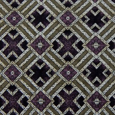 GUESS PURPLE OLIVE WHITE SILK MEN NECK TIE Men Designer Tie EUC