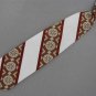 Vtg Redi Ties Brn Wht Stripe Geomatric Snap On Clip-On 60s 70s Men Neck Tie #V-4