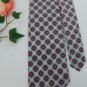 #1A Vintage Lord Taylors Gray Red Floral Silk Narrow Neck Tie