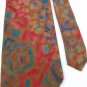 New ALFANI CHEETAH PRINT BROWN RED BLUE MEN NECK TIE Men Designer Tie EUC
