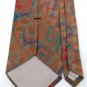 New ALFANI CHEETAH PRINT BROWN RED BLUE MEN NECK TIE Men Designer Tie EUC