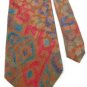 New ALFANI CHEETAH PRINT BROWN RED BLUE MEN NECK TIE Men Designer Tie EUC
