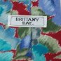 USA Seller BRITTANY BAY RED SkyBue FLORAL COTTON NECK TIE NECKTIE Excellent