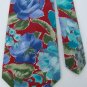 USA Seller BRITTANY BAY RED SkyBue FLORAL COTTON NECK TIE NECKTIE Excellent