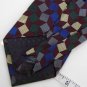 ROUNDTREE & YORKE Maroon Grn Gold Gray Square Neck tie Men Designer Tie EUC