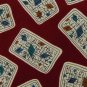 ISACO RECTANGLES RED BEIGE BLUE SILK ITALY MEN NECK TIE Men Designer Tie EUC
