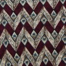 CLAIBORNE ZIGZAGS MAROON TAN BROWN SILK MENS NECK TIE Men Designer Tie EUC