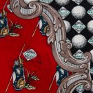 #1A TABASCO LOGO GOLF BALLS RED BLACK SILK MEN NECK TIE