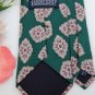 LANDS END GREEN BEIGE PINK DIAMOND NARROW Men Neck Tie Men Designer Tie EUC