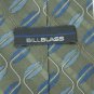 #1A New BILL BLASS ForestGreen BLUE WAVES MEN NECK TIE MENS