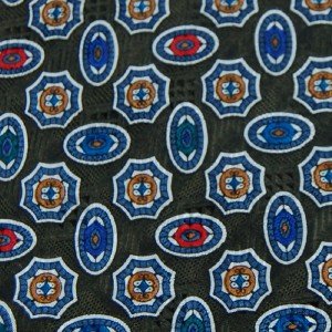 #1A New FERRARRI OVALS OLIVE NAVY RED BLUE MEN NECK TIE