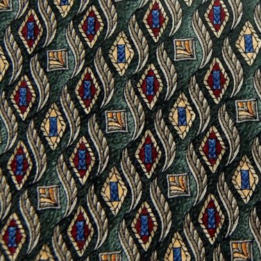 New VAN HEUSEN DIAMONDS GREEN RED BLUE MEN NECK TIE Men Designer Tie EUC
