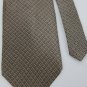 NEO BILL BLASS SQUARES TAN GREY SILK MEN NECK TIE Men Designer Tie EUC