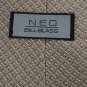 NEO BILL BLASS SQUARES TAN GREY SILK MEN NECK TIE Men Designer Tie EUC