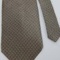 NEO BILL BLASS SQUARES TAN GREY SILK MEN NECK TIE Men Designer Tie EUC