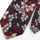 Vtg Calkour's  Beau Brammell Blue Floral Red Silver 60s 70s Vivid Neck Ties #VE