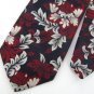 Vtg Calkour's  Beau Brammell Blue Floral Red Silver 60s 70s Vivid Neck Ties #VE