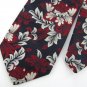 Vtg Calkour's Beau Brammell Blue Floral Red Silver 60s 70s Vivid Neck Ties #VE