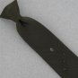 Snapper Fleur de Lis Dark Brn Clipon Clip-On 1950 50s Skinny Short Neck Tie #V-4