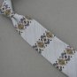 Vtg Rare Langson Geometric Brown Blue Narrow Texture 70s 60s Men's Neck Tie VE1