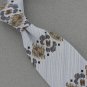 Vtg Rare Langson Geometric Brown Blue Narrow Texture 70s 60s Men's Neck Tie VE1