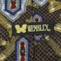 New WEMBLEY COLUMN LINK BROWN GOLD SILVER RED Silk Men Neck Tie Men Designer