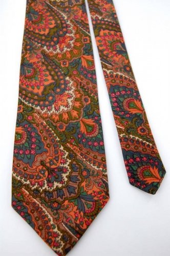 59" Long Passports Pier Import Art Nouveau Neck Tie Krawatte Men Designer EUC
