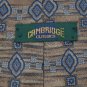 CAMBRIDGE CLASSICS BROWN NAVY WHITE SILK MEN NECK TIE Men Designer Tie EUC