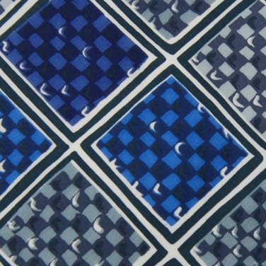 New OLEG CASSINI DIAMONDS BLUE GREY SILK  Necktie Men Designer Tie