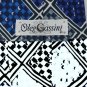 New OLEG CASSINI DIAMONDS BLUE GREY SILK  Necktie Men Designer Tie