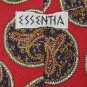 ESSENTIA RED GRAY BEIGE PURPLE PAISLEY MEN NECK TIE Men Designer Tie EUC