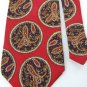 ESSENTIA RED GRAY BEIGE PURPLE PAISLEY MEN NECK TIE Men Designer Tie EUC