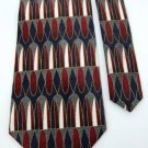 PIERRE CARDIN STRIPE NAVY RED WHITE SILK Men Neck Tie Men Designer Tie EUC
