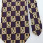 JoS A BANK PURPLE YELLOW CHECKER PATTERN MEN NECK TIE Men Designer Tie EUC