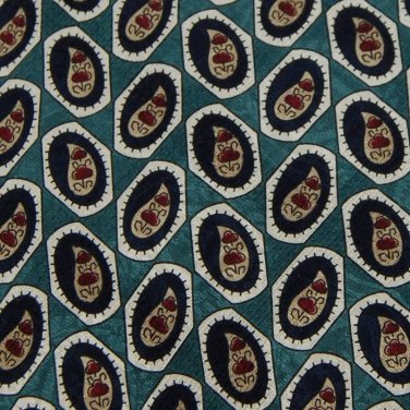 HUNT CLUB OVALS NAVY GREEN RED SILK Men Neck Tie Men Designer Tie EUC