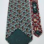 HUNT CLUB OVALS NAVY GREEN RED SILK Men Neck Tie Men Designer Tie EUC