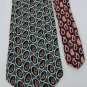 HUNT CLUB OVALS NAVY GREEN RED SILK Men Neck Tie Men Designer Tie EUC